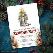 Rustic farmhouse Christmas party invitation 招待状