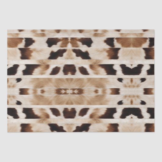 Rustic Farmhouse Cowboy Western Country Cow Print  薄葉紙 (正面)