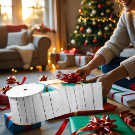 Rustic Farmhouse Distressed Wood サテンリボン