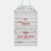 Rustic Farmhouse Distressed Wood Red Truck ギフトタグ (裏面)