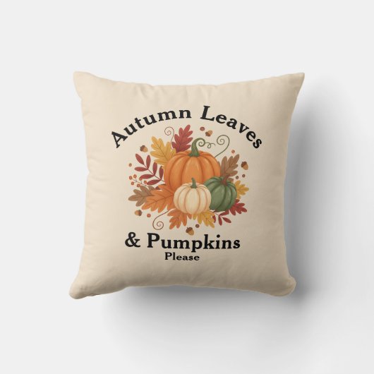 Rustic Farmhouse Fall Décor with Pumpkins クッション (裏面)