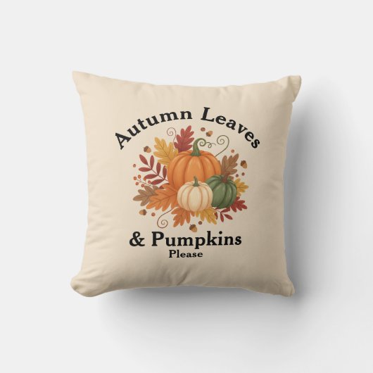 Rustic Farmhouse Fall Décor with Pumpkins クッション (正面)