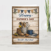 Rustic Farmhouse Fathers Day シーズンカード (正面)
