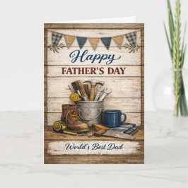 Rustic Farmhouse Fathers Day シーズンカード