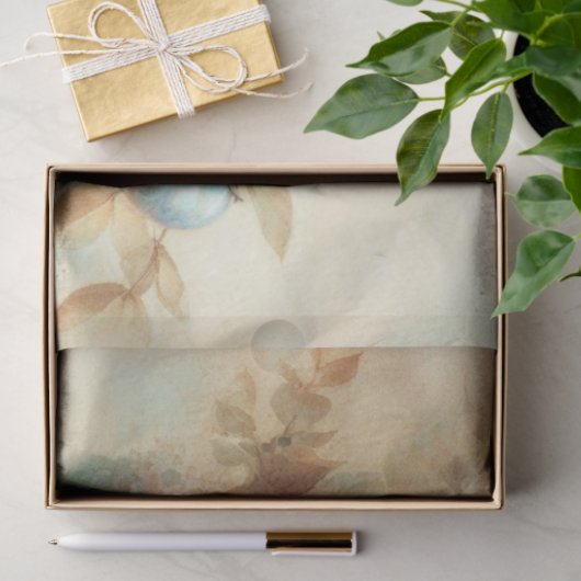 Rustic Farmhouse Floral Hummingbird Decoupage 薄葉紙 (ギフト)