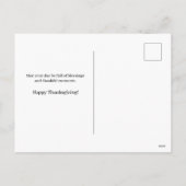 Rustic Farmhouse Happy Thanksgiving Harvest  シーズンポストカード (裏面)