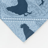 Rustic Farmhouse Hen Pattern – In Blue  フリースブランケット (角)