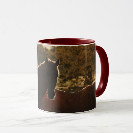 Rustic Farmhouse Horse Mug マグカップ (正面右)