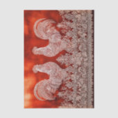 Rustic Farmhouse Lace Roosters EJ9 Decoupage 薄葉紙 (正面)