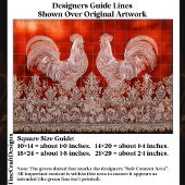 Rustic Farmhouse Lace Roosters EJ9 Decoupage 薄葉紙