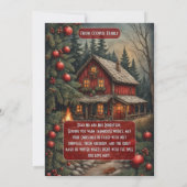 Rustic Farmhouse Magic Christmas Cottage Burlap  シーズンカード (裏面)
