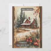 Rustic Farmhouse Magic Christmas Woodland Country  シーズンカード (正面)