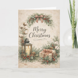 Rustic Farmhouse Merry Christmas  シーズンカード