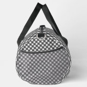Rustic Farmhouse Monochrome Buffalo Check Geometri ダッフルバッグ (右)