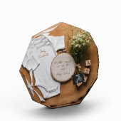 Rustic farmhouse Pregnancy Announcement keepsake  フォトブロック (左)