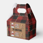 Rustic Farmhouse Red Buffalo Plaid Christmas  フェイバーボックス (裏面サイド)