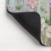 Rustic Farmhouse Wildflower Cottage Floral マウスパッド (コーナー)