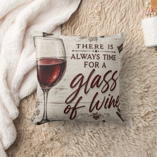 Rustic Farmhouse Wine Lover Gift クッション (ブランケット)