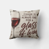 Rustic Farmhouse Wine Lover Gift クッション (裏面)