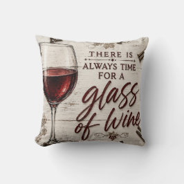 Rustic Farmhouse Wine Lover Gift クッション