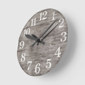 Rustic Farmhouse Wood Wall Clock | Large Numbers | ラウンド壁時計 (傾斜)