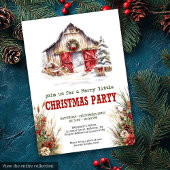 Rustic Farmhouse Yuletide Party Invitation 招待状