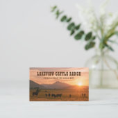Rustic Farming Cattle Ranch Farm Business Card 名刺 (スタンド正面)