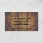 Rustic Farming Cattle Ranch Farm Business Card 名刺 (裏面)