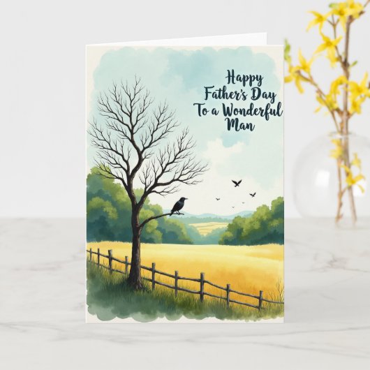 Rustic Fathers Day Field Card カード (黄色い花)