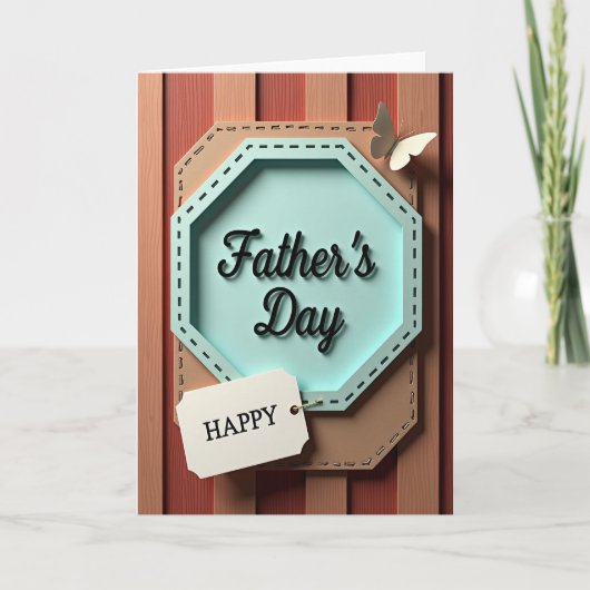 Rustic Fathers Day Scene Card カード (正面)