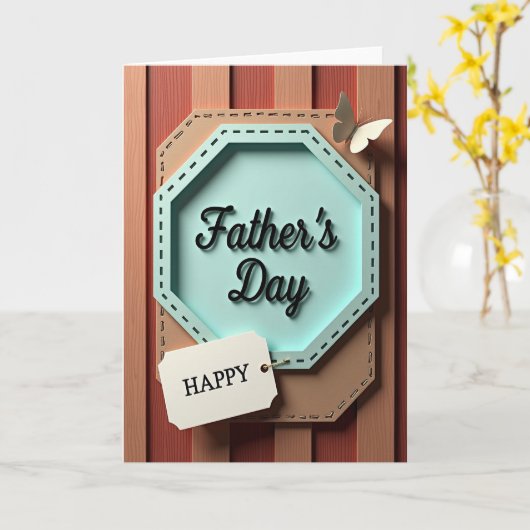 Rustic Fathers Day Scene Card カード (黄色い花)