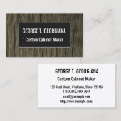 Rustic Faux Wood Look Pattern Business Card 名刺 (正面/裏面)