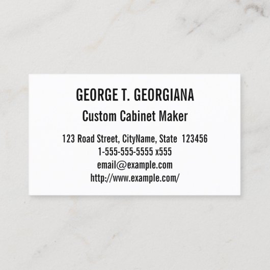 Rustic Faux Wood Look Pattern Business Card 名刺 (裏面)