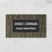 Rustic Faux Wood Look Pattern Business Card 名刺 (正面)