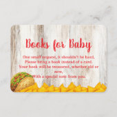 Rustic Fiesta Books for Baby Card | Neutral Taco エンクロージャーカード (正面)