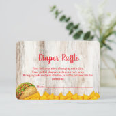 Rustic Fiesta Diaper Raffle Insert Card | Tacos エンクロージャーカード (スタンド正面)