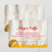 Rustic Fiesta Diaper Raffle Insert Card | Tacos エンクロージャーカード (正面/裏面)
