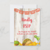 Rustic Fiesta RSVP Card with Optional QR Code (正面)
