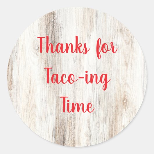 Rustic Fiesta Shower Favor Stickers | Thank You ラウンドシール (正面)