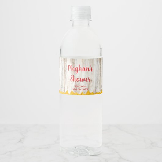 Rustic Fiesta Water Bottle Labels | Taco Shower ペットボトルラベル (正面)