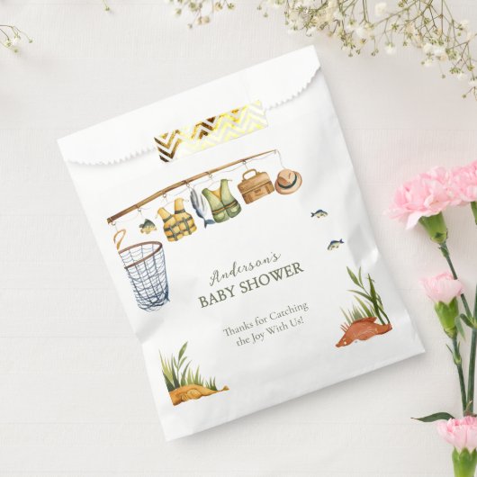 Rustic Fishing Baby Boy Party Gift Bag フェイバーバッグ (封をした状態)