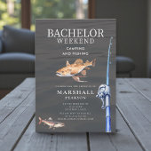 Rustic Fishing Bachelor Weekend Invitation シーズンカード