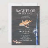 Rustic Fishing Bachelor Weekend Invitation シーズンカード (正面)