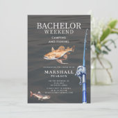 Rustic Fishing Bachelor Weekend Invitation シーズンカード (スタンド正面)