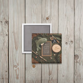 Rustic Fishing Pregnancy Announcement keepsake マグネット