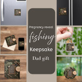 Rustic Fishing Pregnancy Announcement keepsake マグネット