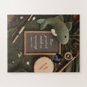 Rustic Fishing-Themed Pregnancy Announcement  ジグソーパズル (横)