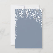 Rustic Floral ウェディング RSVP / 返信カード(ダスティブルー) (裏面)