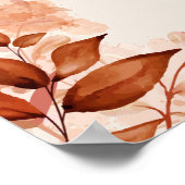 Rustic Floral Autumn Fall Wedding Welcome Sign ポスター (角)