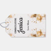 Rustic Floral Baby Shower ギフトタグ (裏面横)